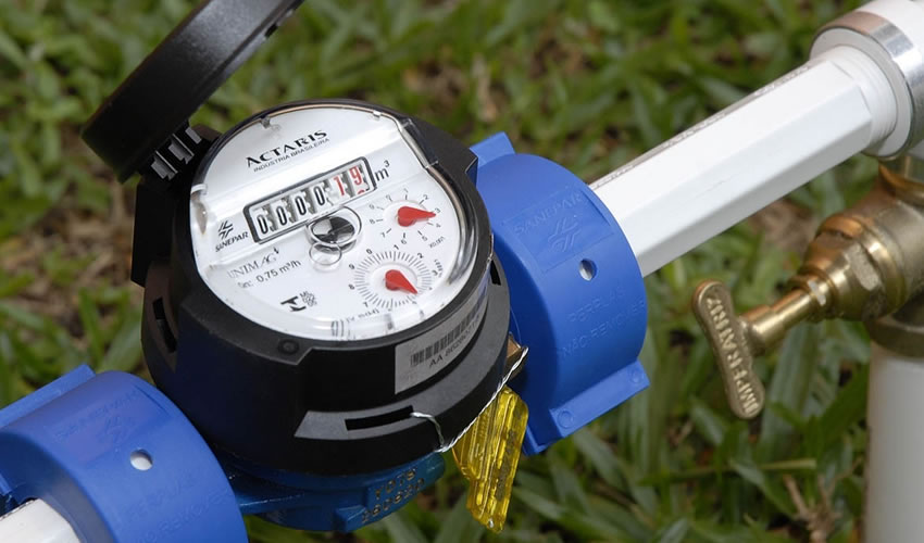 hidrômetro para o consumo de água doméstico